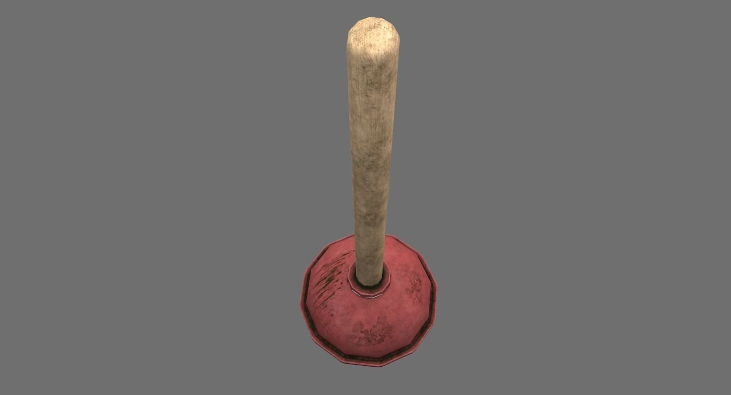 Toilet plunger 3D model_3