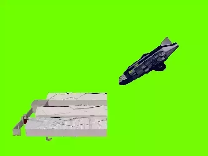 SIMULATED PLANE CRASH Low-poly 3D model