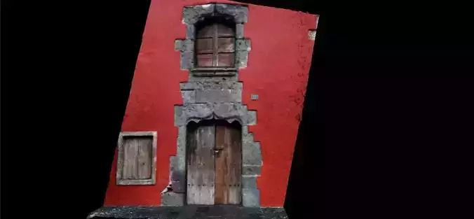 Medieval facane window and door