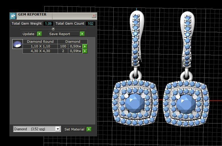 Dangle earrings 3d print model English lock printable model stl 3D print model_4