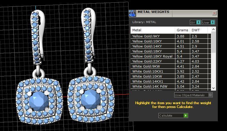 Dangle earrings 3d print model English lock printable model stl 3D print model_3