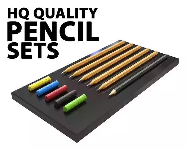 Pencil Sets Free 3D model