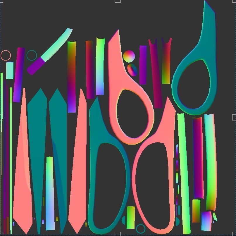 Scissors Vol1 Low-poly 3D model_27