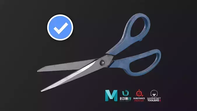 Scissors Vol1 Low-poly 3D model