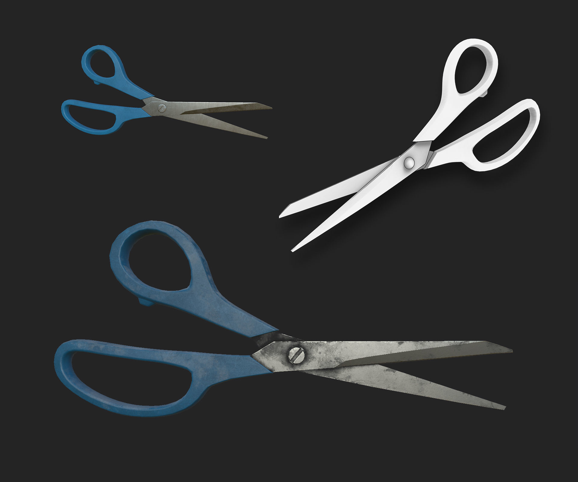 Scissors Vol1 Low-poly 3D model_3