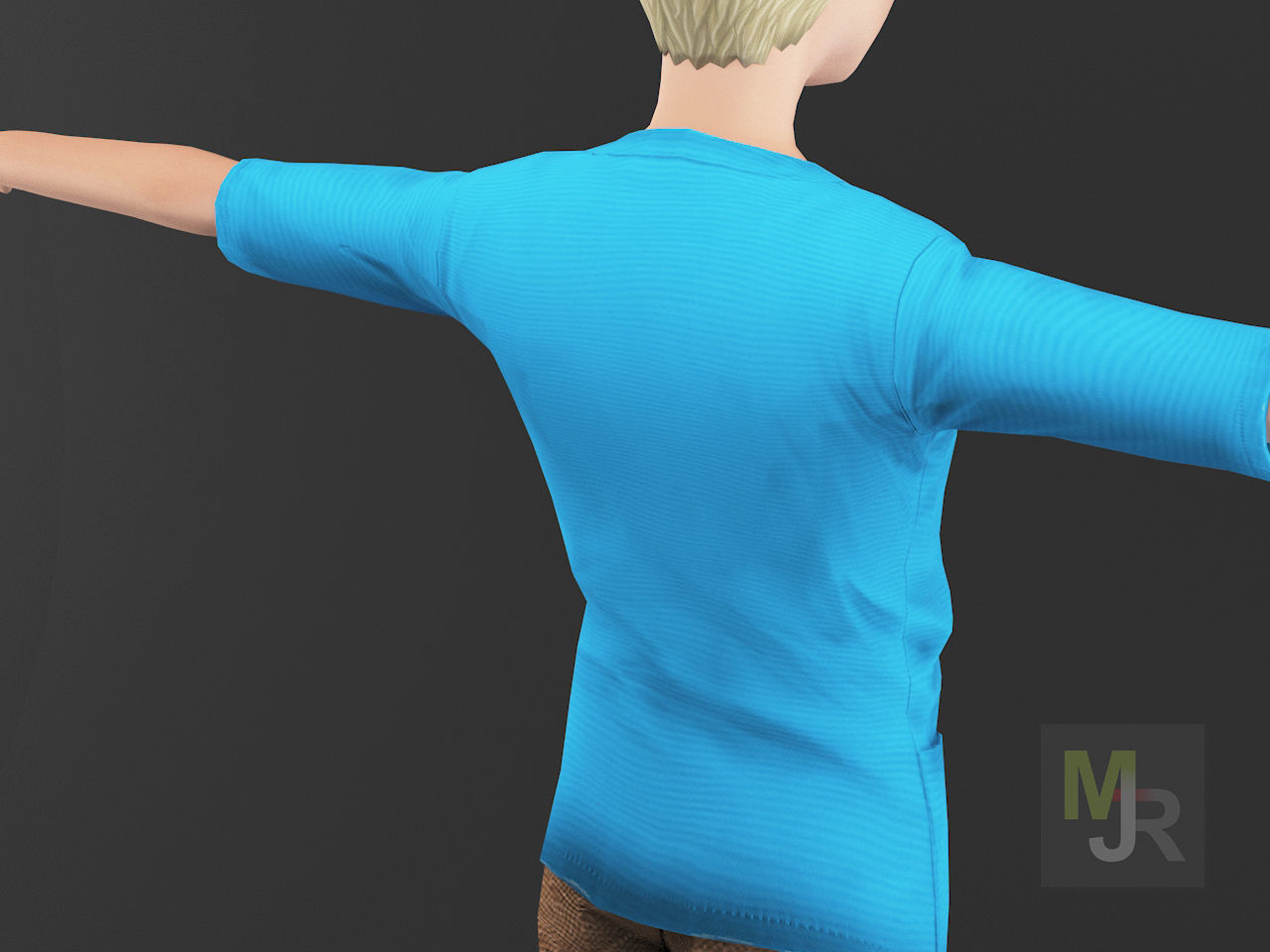 Cartoon Boy Motion Pack Low-poly 3D model_12