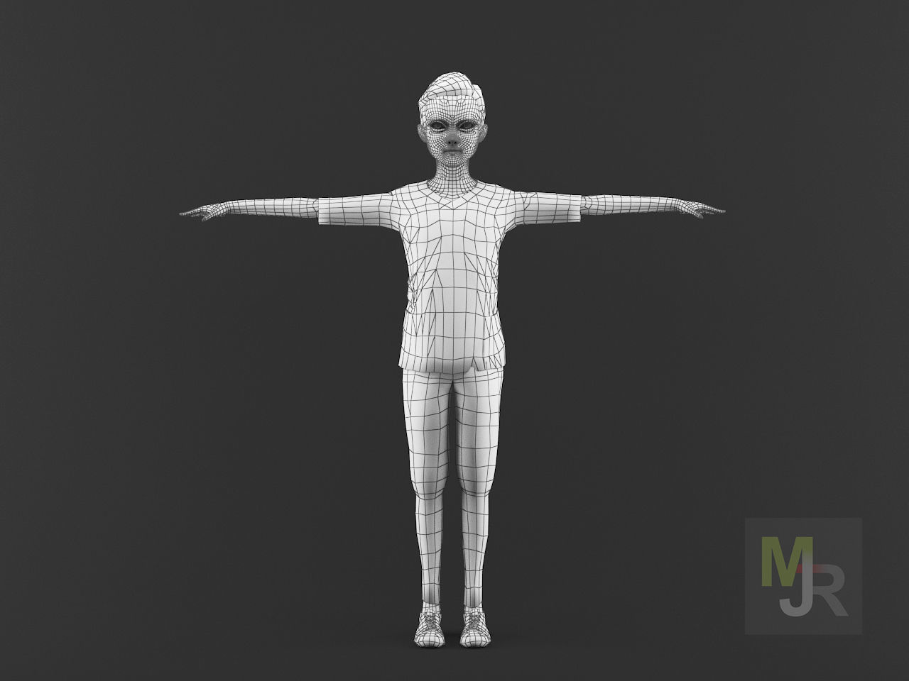 Cartoon Boy Motion Pack Low-poly 3D model_15