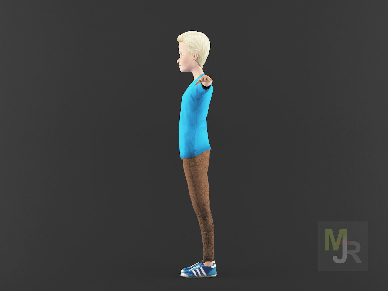 Cartoon Boy Motion Pack Low-poly 3D model_8