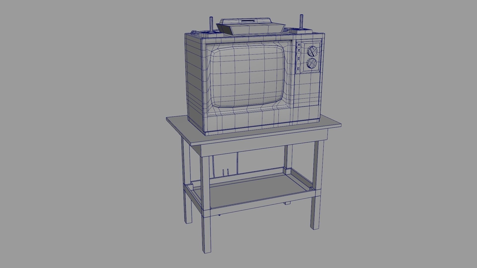 Retro Gaming Set - Atari Low-poly 3D model_4