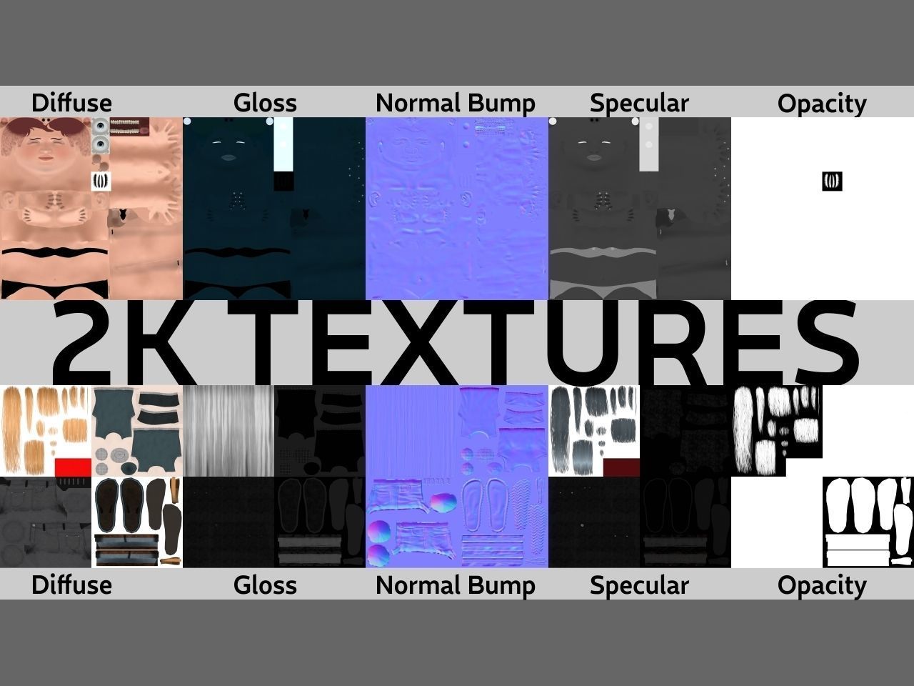 Cartoon Characters Pack1 Low-poly 3D model_4