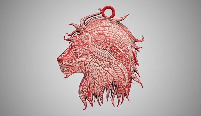 Lion Necklace 3D print model