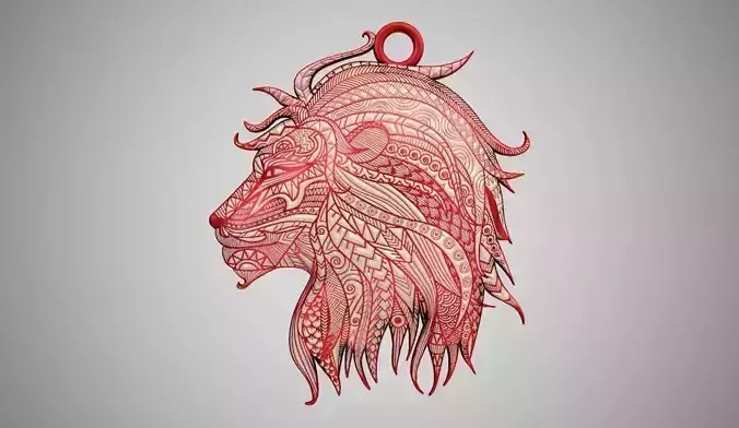Lion Necklace 3D print model