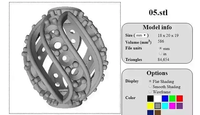 Wavey hollow charm ball