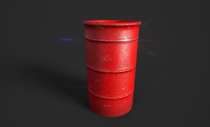 metal Barrel  Low-poly 3D model