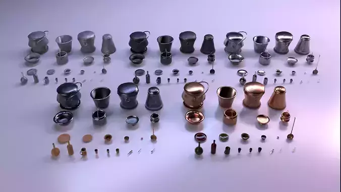 Kitchen Utensils Pack - The Marquis Collection Low-poly 3D model