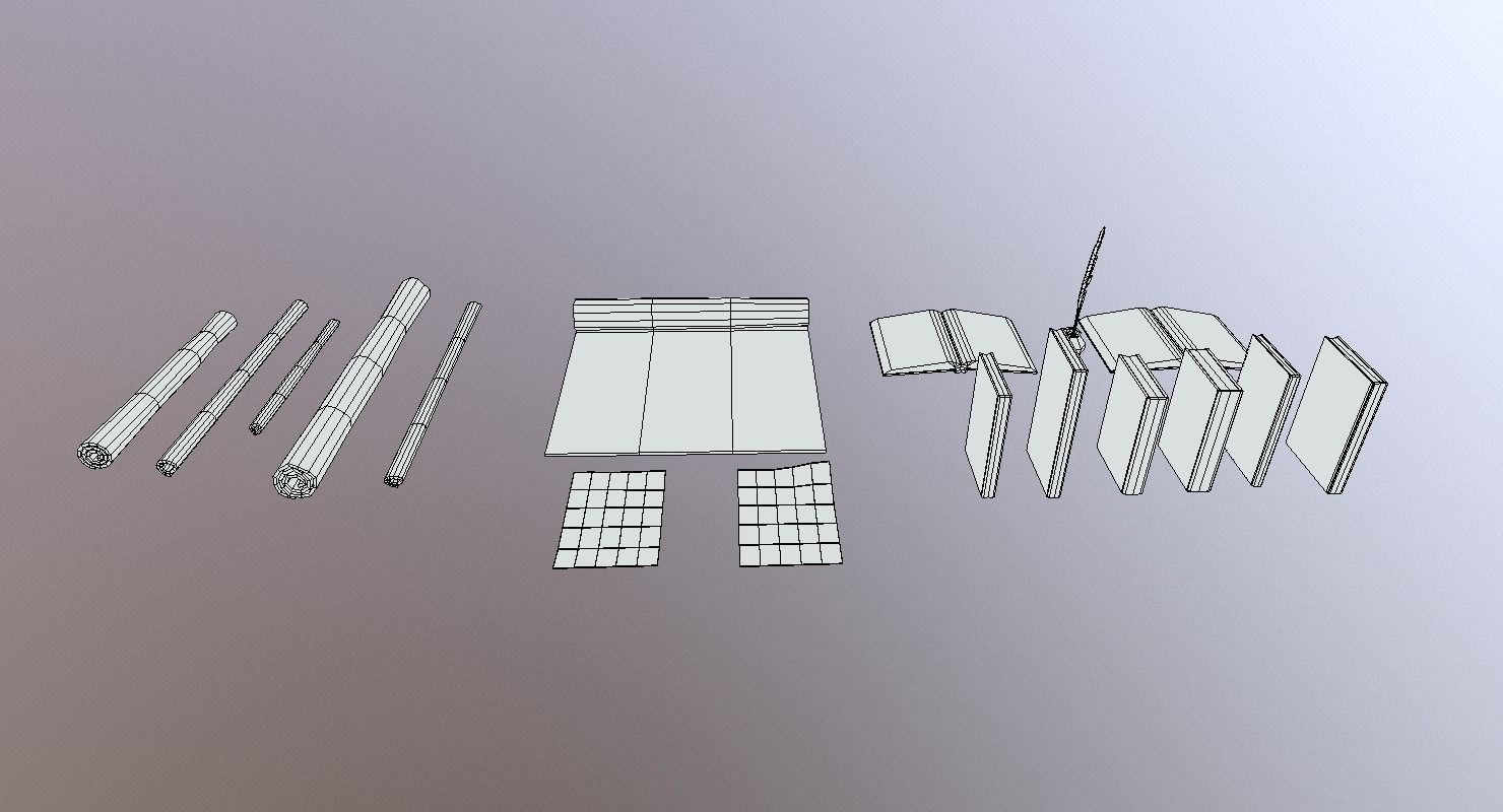 Papers and Books Pack - The Marquis Collection Low-poly 3D model_7