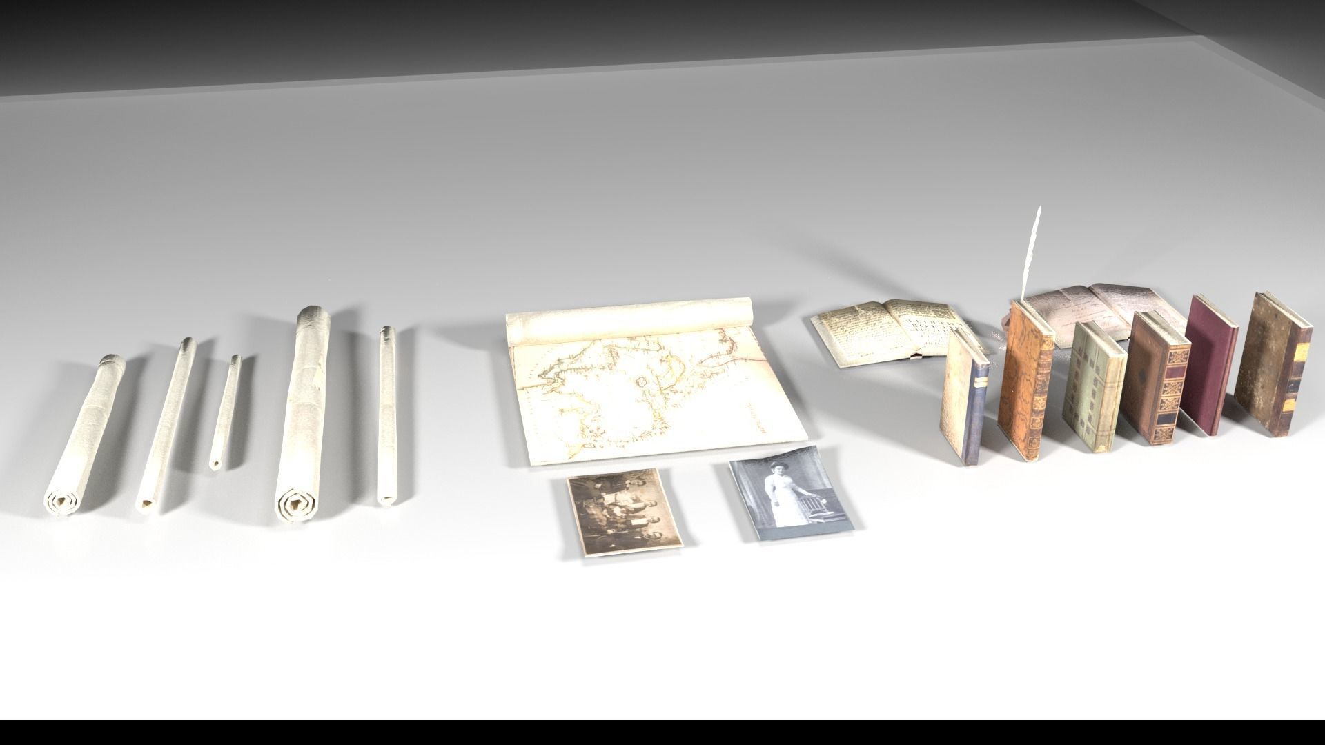 Papers and Books Pack - The Marquis Collection Low-poly 3D model_2