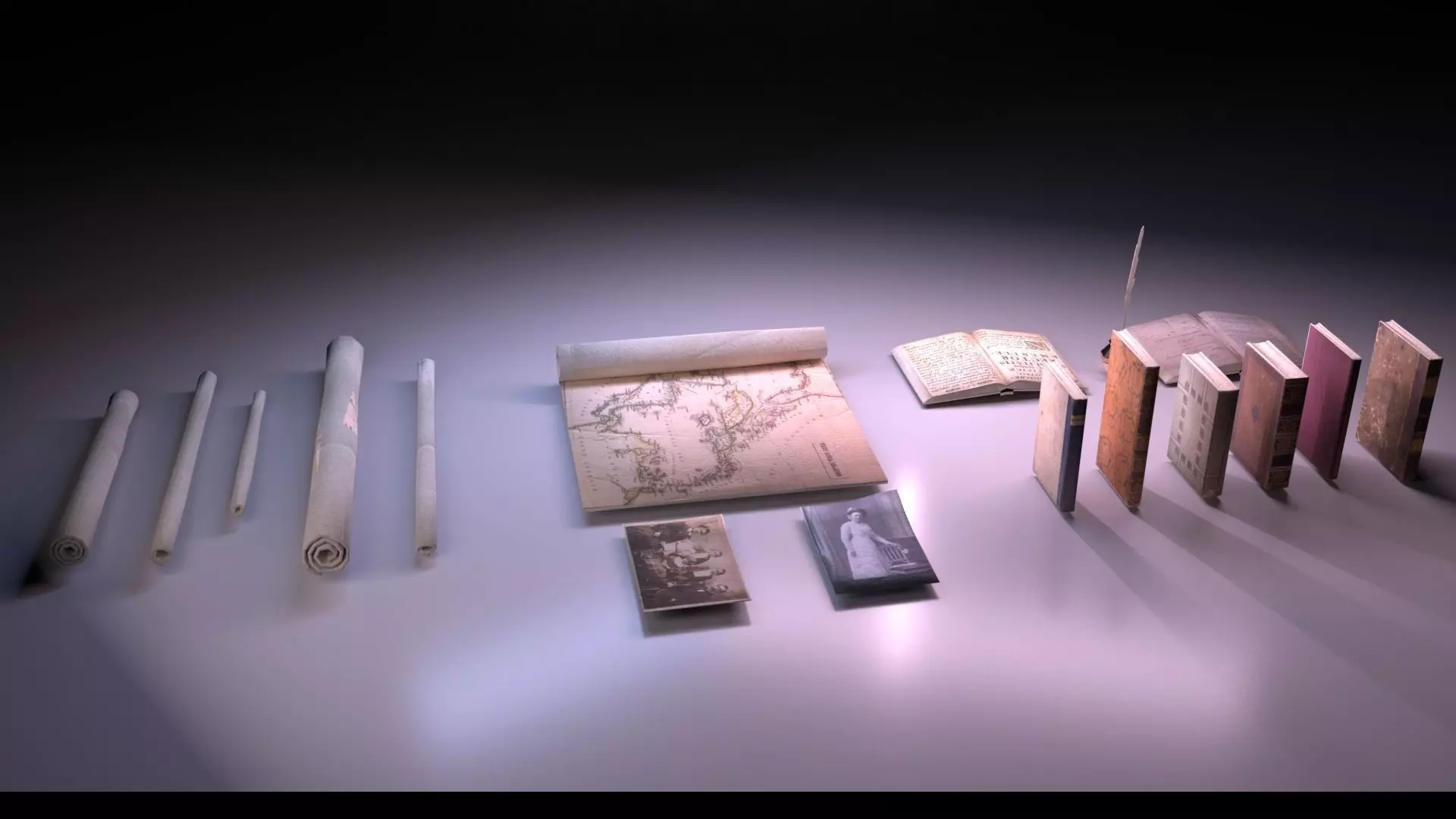 Papers and Books Pack - The Marquis Collection Low-poly 3D model_0