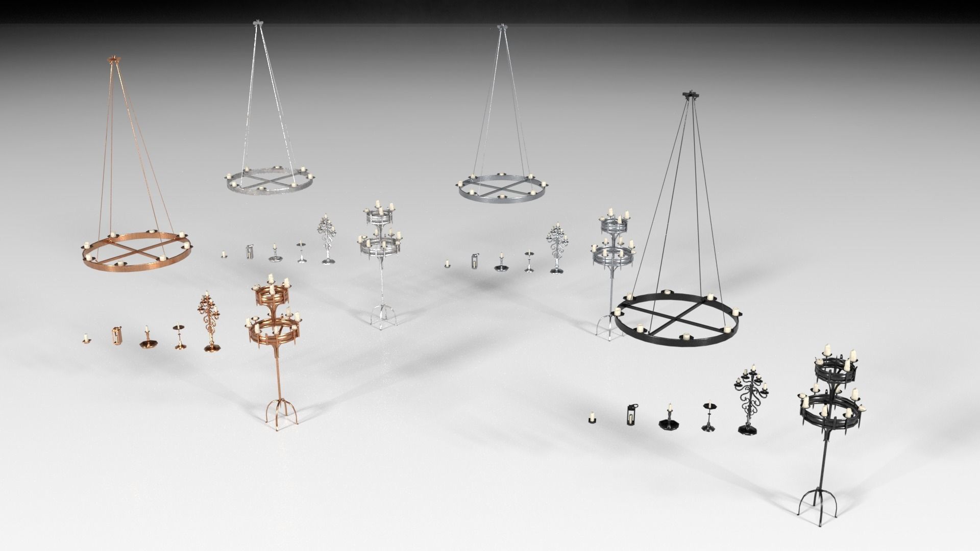 Candle Lighting Pack - The Marquis Collection Low-poly 3D model_2