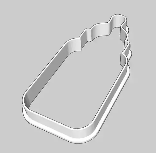 Baby Bottle Outline Cookie Cutter 3D print model