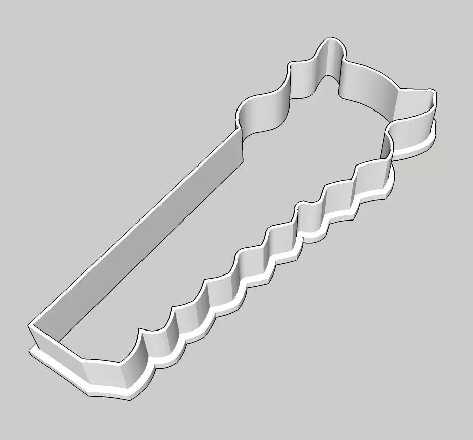 Saw cookie or fondant cutter 3D print model_0