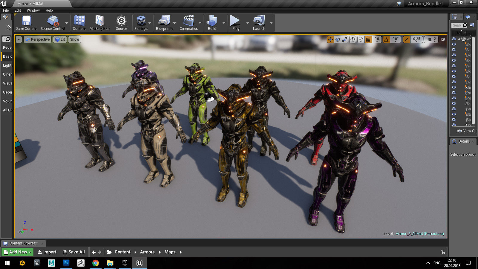 Armors Bundle 1 Low-poly 3D model_9