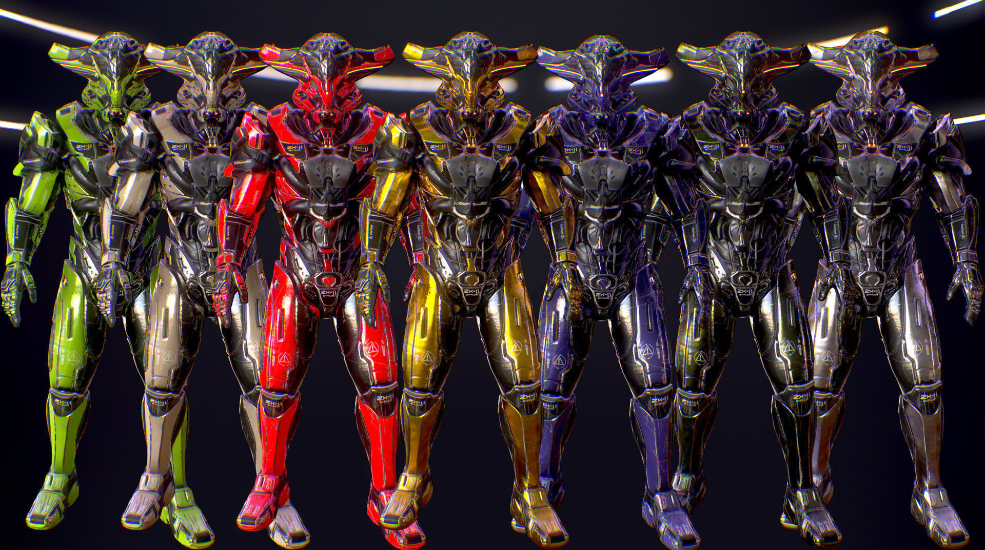 Armors Bundle 1 Low-poly 3D model_4
