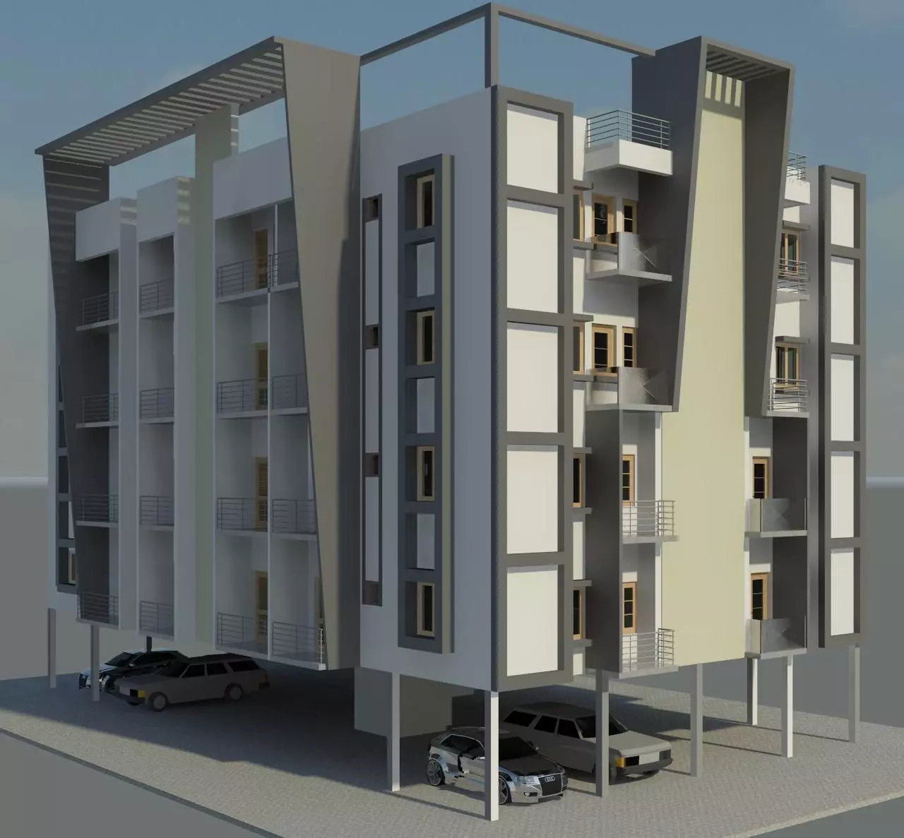 apartment ext 3D model_0