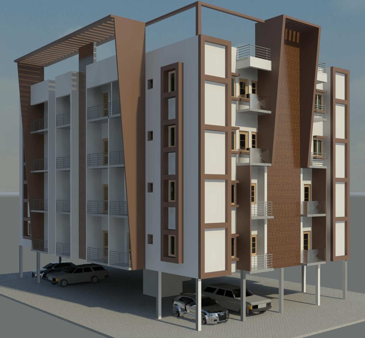apartment ext 3D model_1