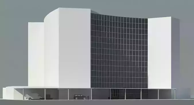 hotel building with car