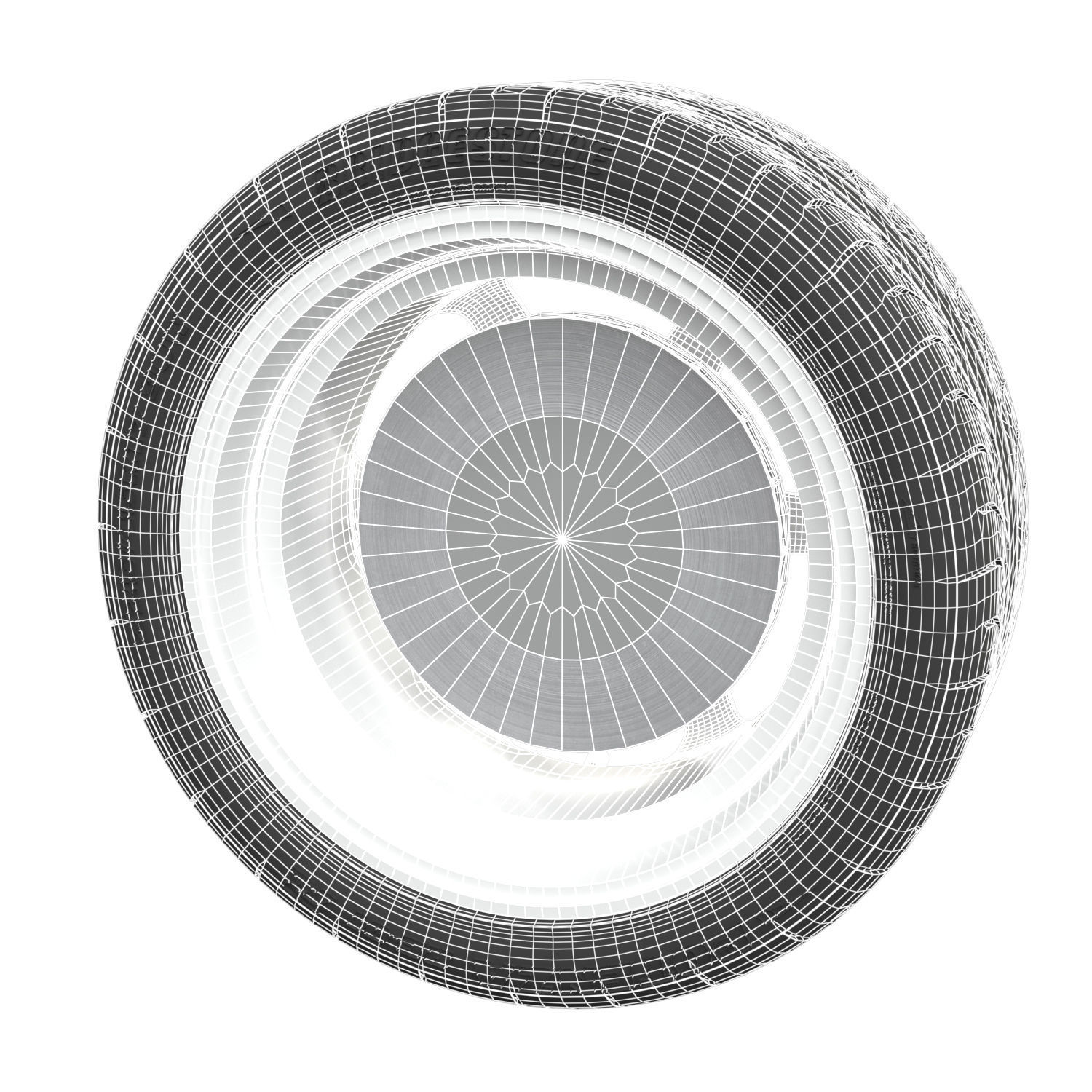 Wheel and Tyre Rays Top Secret TE37  Potenza RE01R 3D model_2