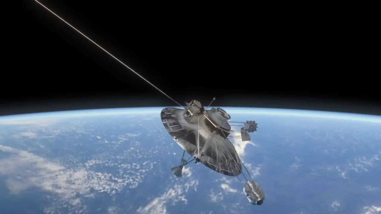 Pioneer 10 satellite Low-poly 3D model_0