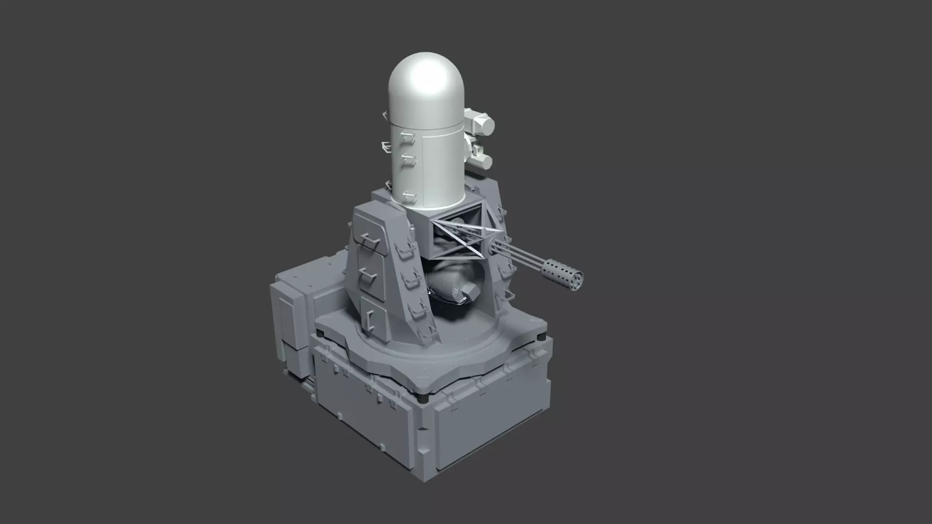 CIWS Phalanxe Naval Gun 3D model