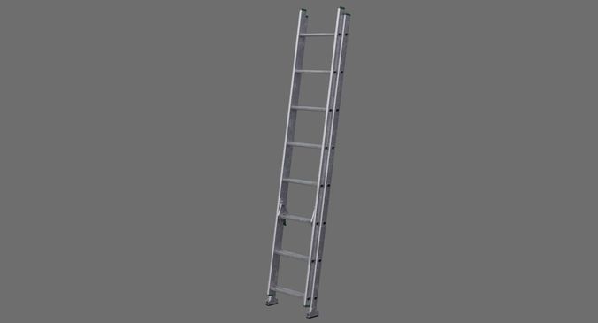 Ladder 1B Low-poly 3D model
