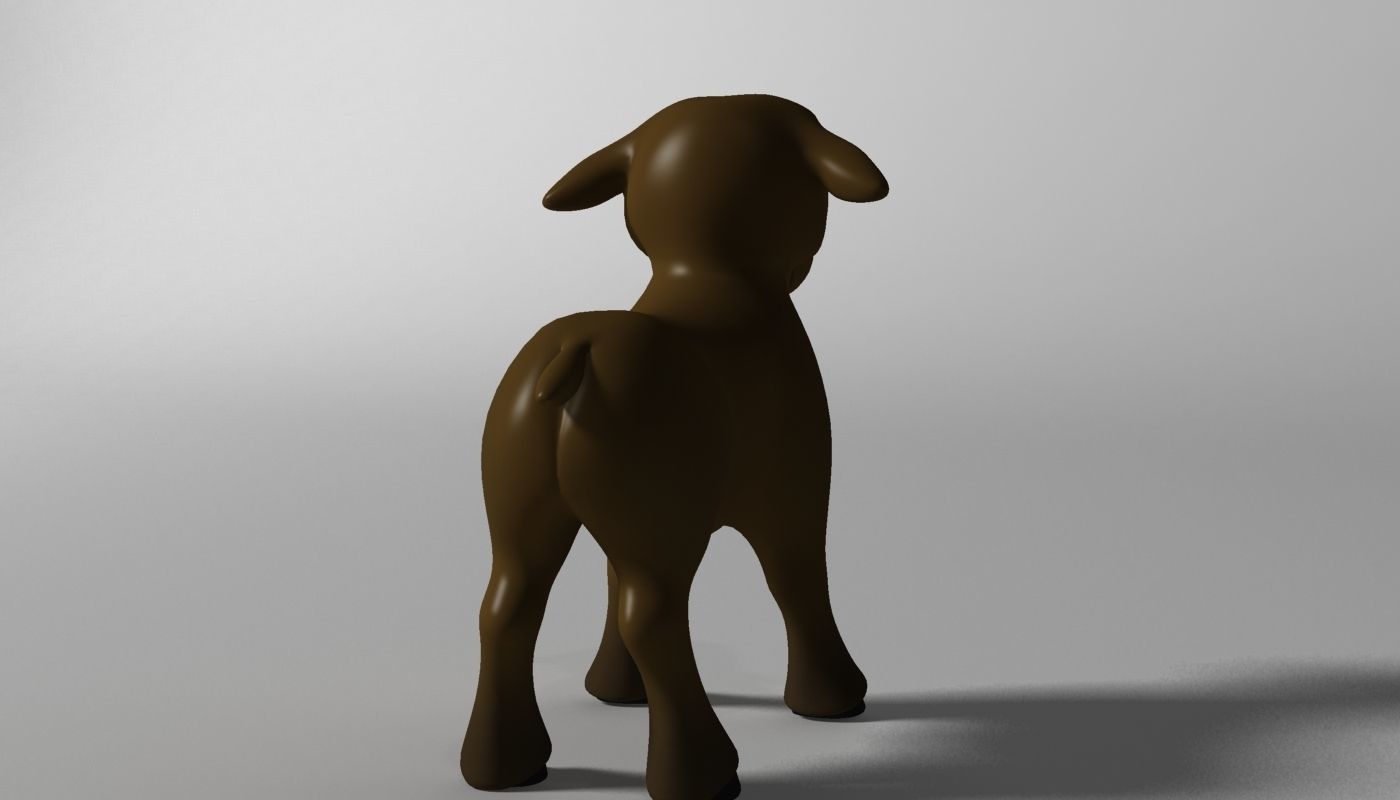 Cartoon Sheep Rigged Low-poly 3D model_10