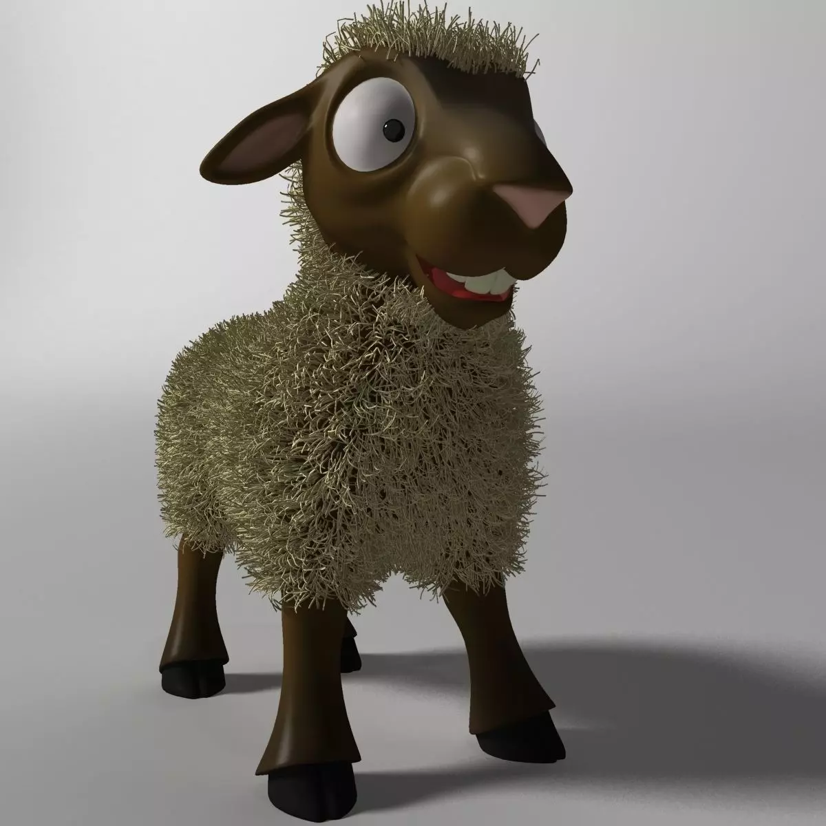 Cartoon Sheep Rigged Low-poly 3D model_0