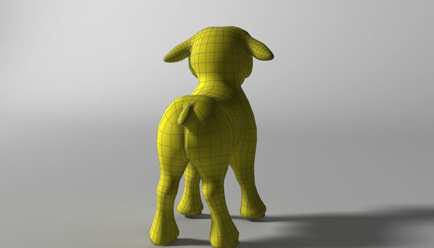 Cartoon Sheep Rigged Low-poly 3D model_12