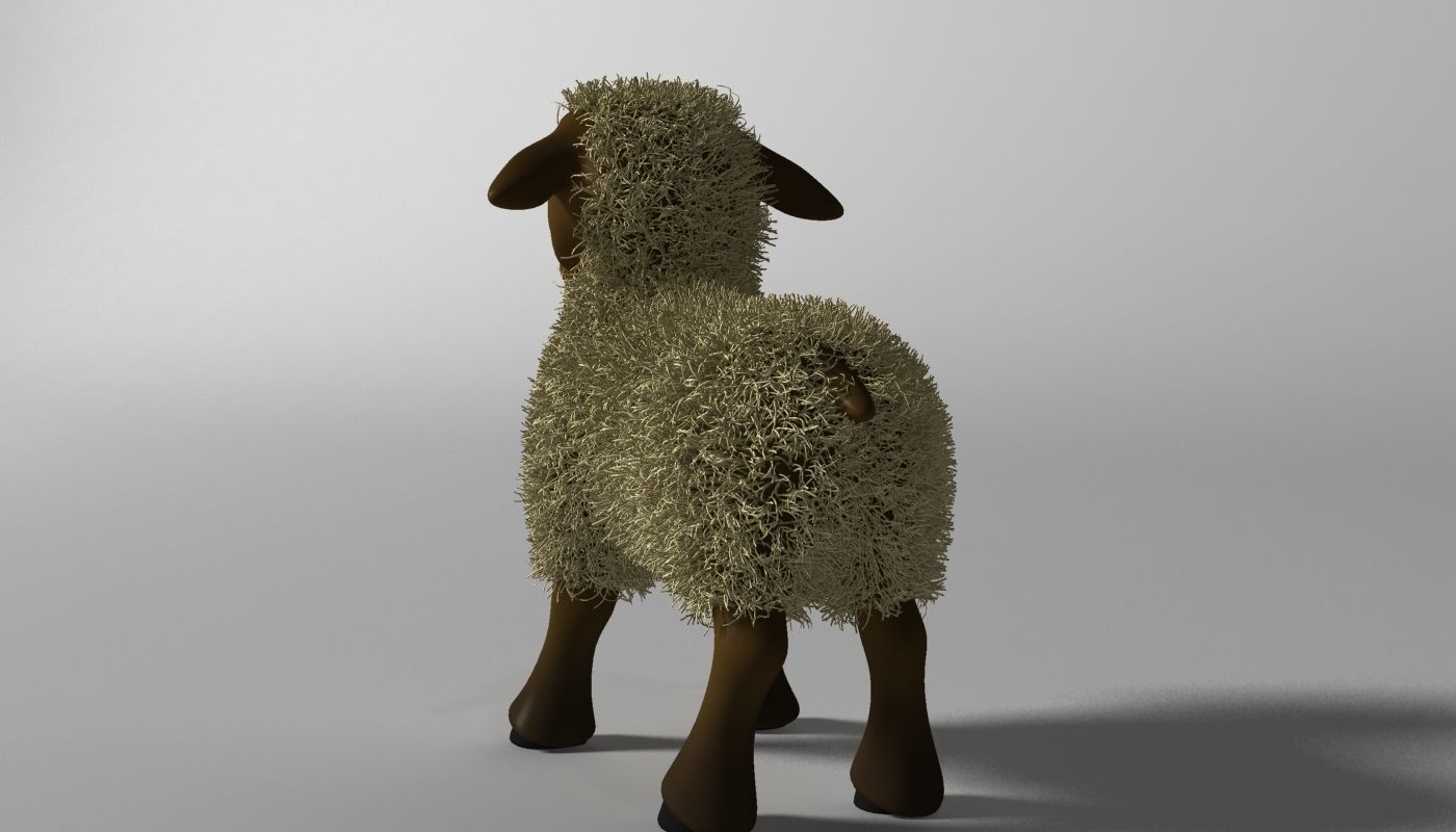 Cartoon Sheep Rigged Low-poly 3D model_4
