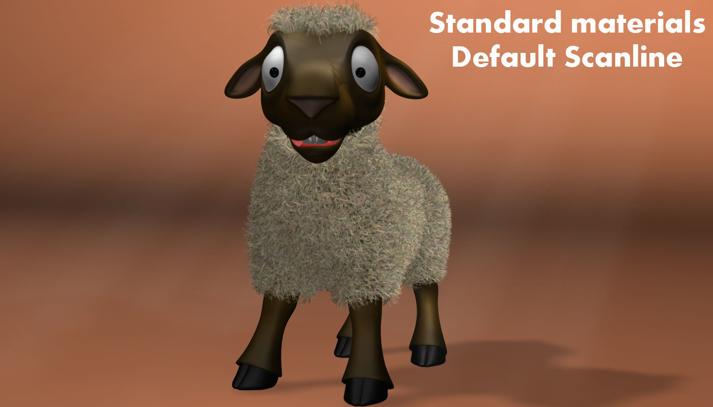 Cartoon Sheep Rigged Low-poly 3D model_9