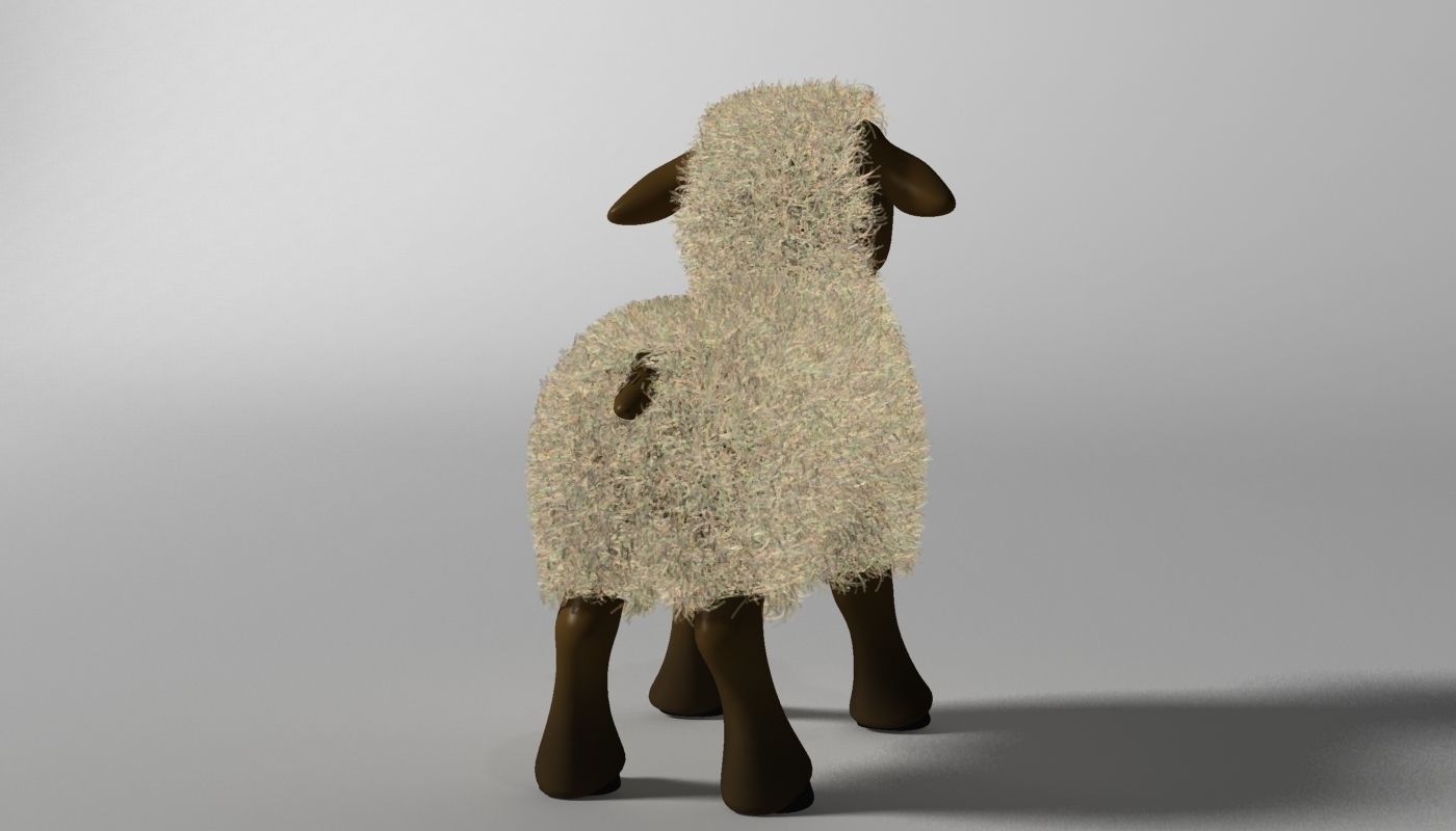 Cartoon Sheep Rigged Low-poly 3D model_8