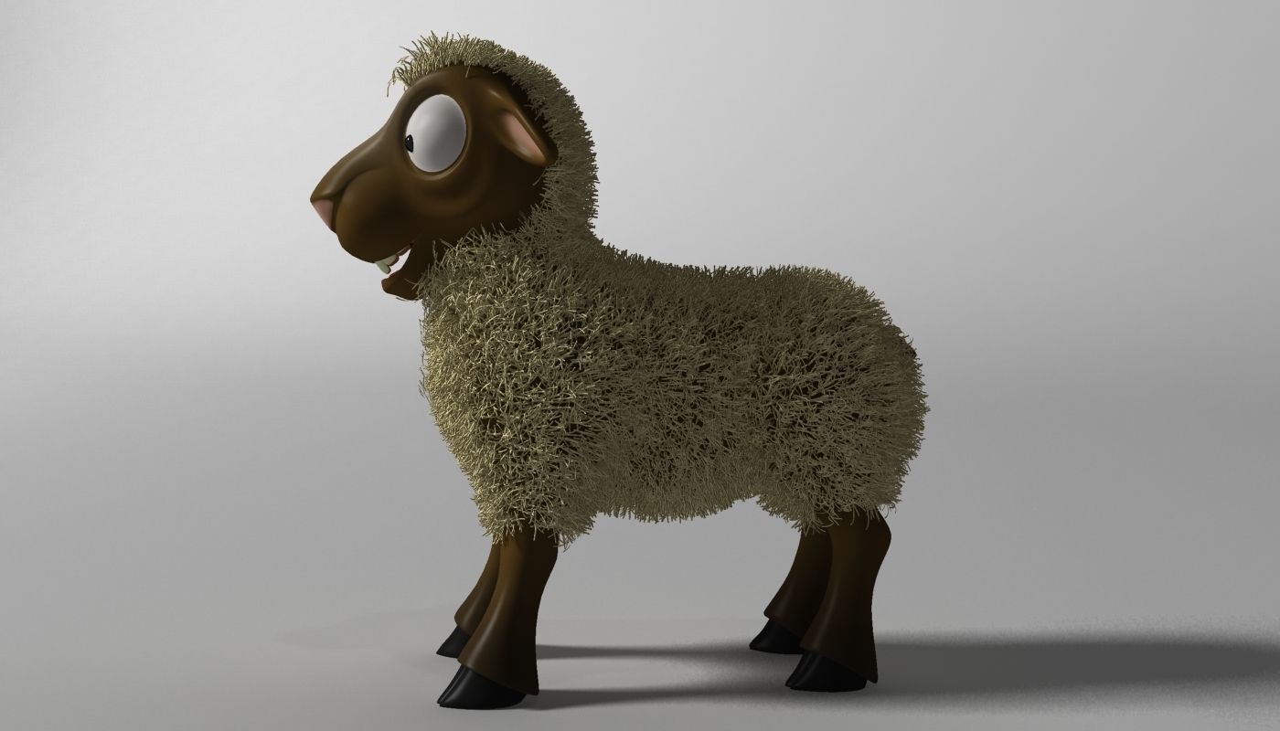 Cartoon Sheep Rigged Low-poly 3D model_5
