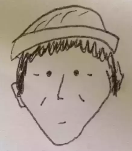 Test model man in hat