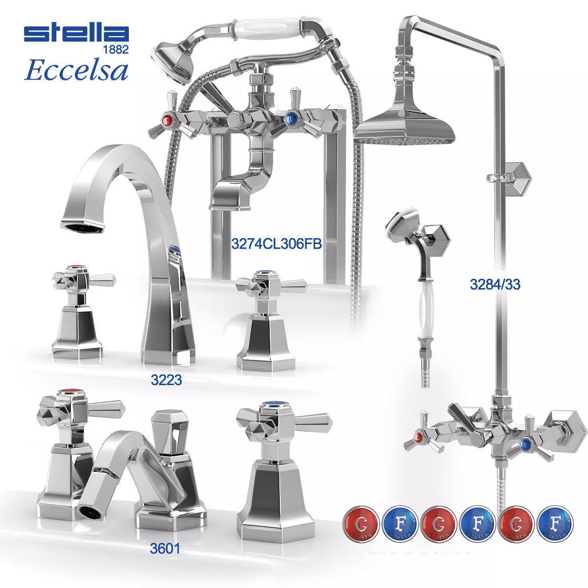 bath taps Stella ECCELSA 3D model_0