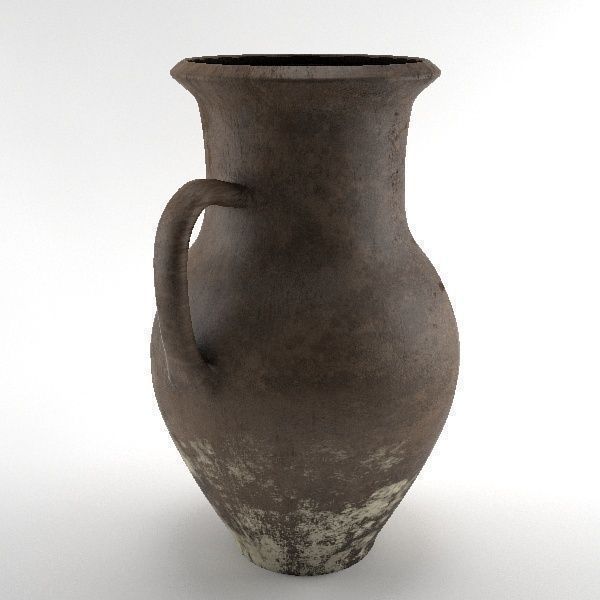 Claypot ancient greek jug 3D model_4