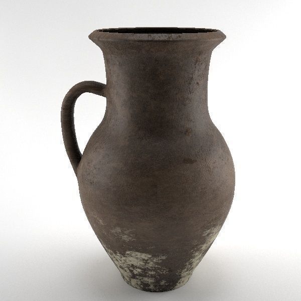 Claypot ancient greek jug 3D model_5