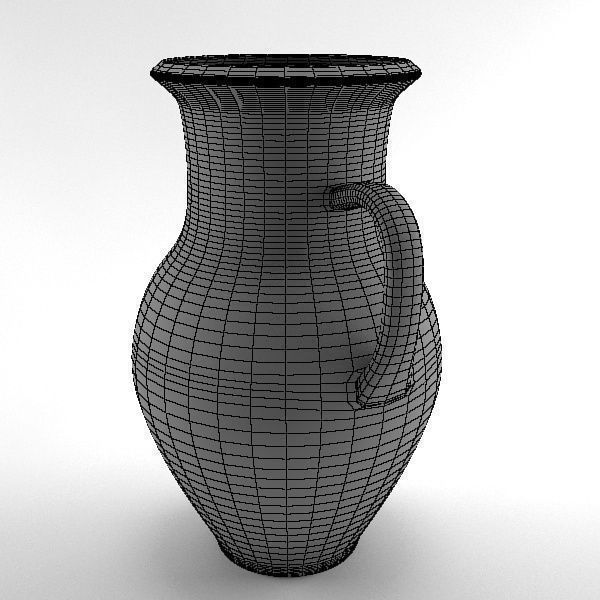 Claypot ancient greek jug 3D model_7