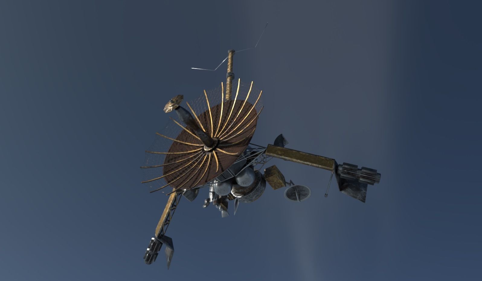 Galileo satellite Low-poly 3D model_6