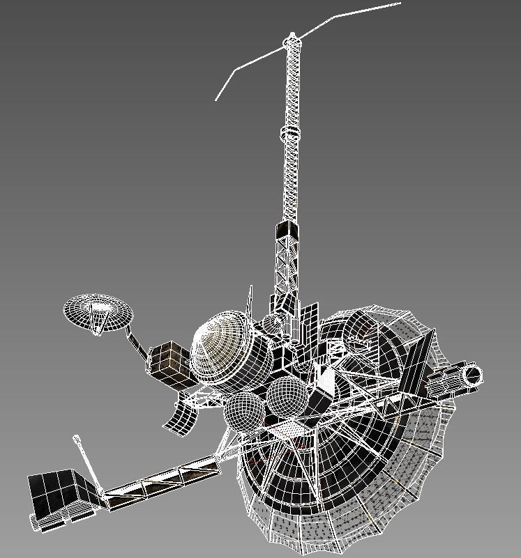 Galileo satellite Low-poly 3D model_7