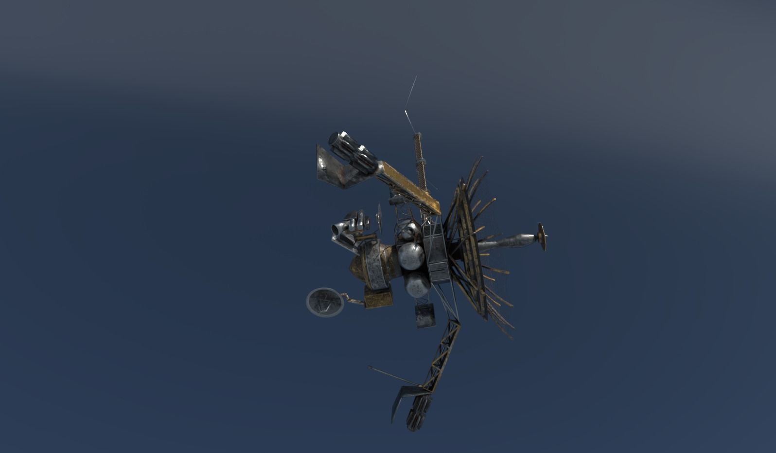 Galileo satellite Low-poly 3D model_4