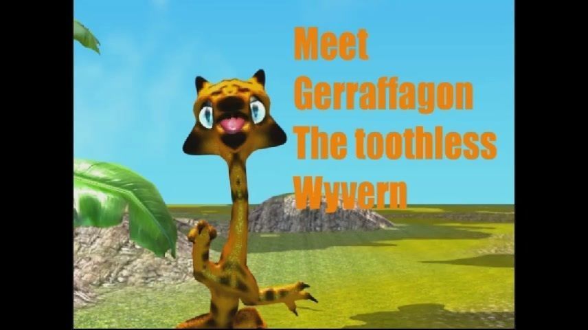 Gerrafagon the toothless reptile wyvern Low-poly 3D model_7